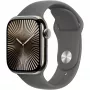 Apple Watch Series 10 GPS + Cellular 42 mm caixa de titânio natural com pulseira desportiva em cinzento-pedra – S/M (MWXD3QF/A)
