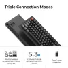 Teclado mecânico Keychron V3 Ultra 8K — com fios e Bluetooth, layout QWERTY, RGB LED, preto