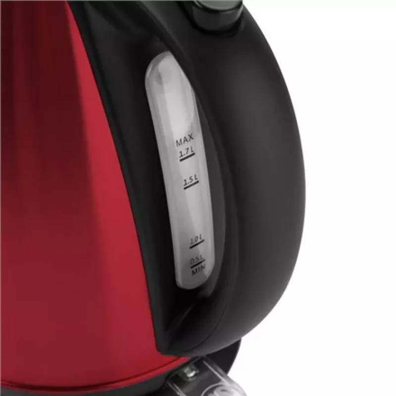 ETA | Chaleira elétrica | 359090010 | Standard | 2200 W | 1,7 L | Aço inoxidável | Base rotativa 360° | Vermelho