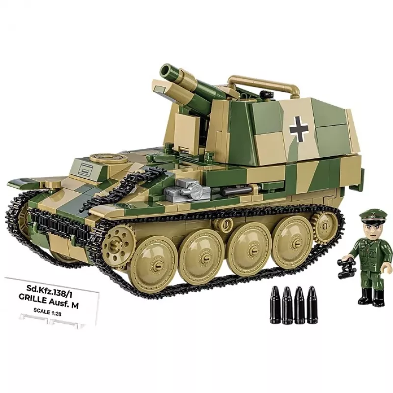 Kit de construção Cobi SD.KFZ.138/1 Grille, 720 peças, modelo de exposição