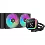 Kit de refrigeração líquida DeepCool LQ240 — radiador de 240 mm, 2× ventoinhas PWM de 120 mm, RGB, tubo de 41 cm, radiador de alumínio, preto