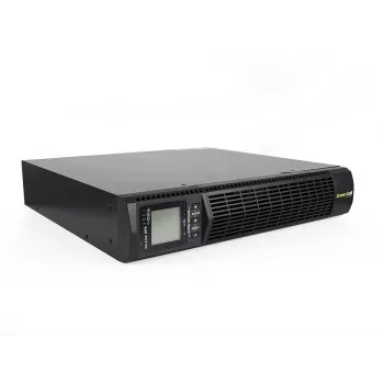 Unidade de alimentação ininterrupta Green Cell UPS13 — UPS online de dupla conversão, 1000 VA / 900 W, onda sinusoidal pura, 6 saídas AC, LCD, 2× baterias 12V 9Ah