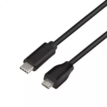 Logilink - Cabo USB - USB 2.0 Type-C (M) para Micro-USB 2.0 (M) - USB 2.0 - 15 V - 3 A - 1 m - Preto (CU0197)