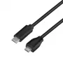 Logilink - Cabo USB - USB 2.0 Type-C (M) para Micro-USB 2.0 (M) - USB 2.0 - 15 V - 3 A - 1 m - Preto (CU0197)