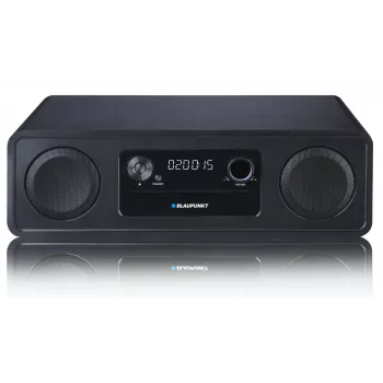 Micro-sistema HiFi BLAUPUNKT MS20BK — CD/MP3/WMA, Bluetooth 5.0, FM, USB, MicroSD, 2×20W RMS, AUX, RCA, ecrã LED, 100–240V, preto