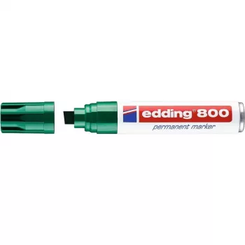 Marcador permanente Edding 800 ponta biselada verde