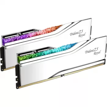 DIMM 48 GB DDR5-8200 (2x 24 GB) Dual-Kit, memória prateada, F5-8200J4052F24GX2-TR5S, Trident Z5 Royal, INTEL XMP
