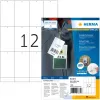Etiquetas robustas HERMA A4 52,5x93,5 mm branco papel não adesivo 1200 unidades