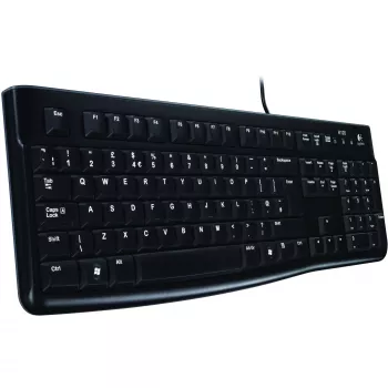 Logitech Desktop MK120 Combo, preto, com fio, layout suíço, 920-002504