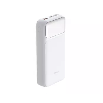 Powerbank D-Link DPP-201 — 20000 mAh, 1× USB-A, 2× USB-C, branco