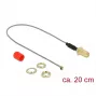 Cabo coaxial DeLOCK 89831 0,2 m conector fêmea RP-SMA cinzento