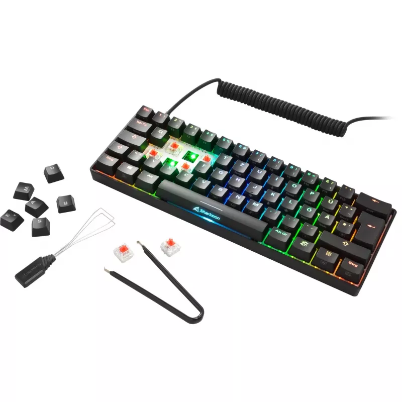 SKILLER SGK50 S4, teclado gaming preto, layout IT, Kailh Red