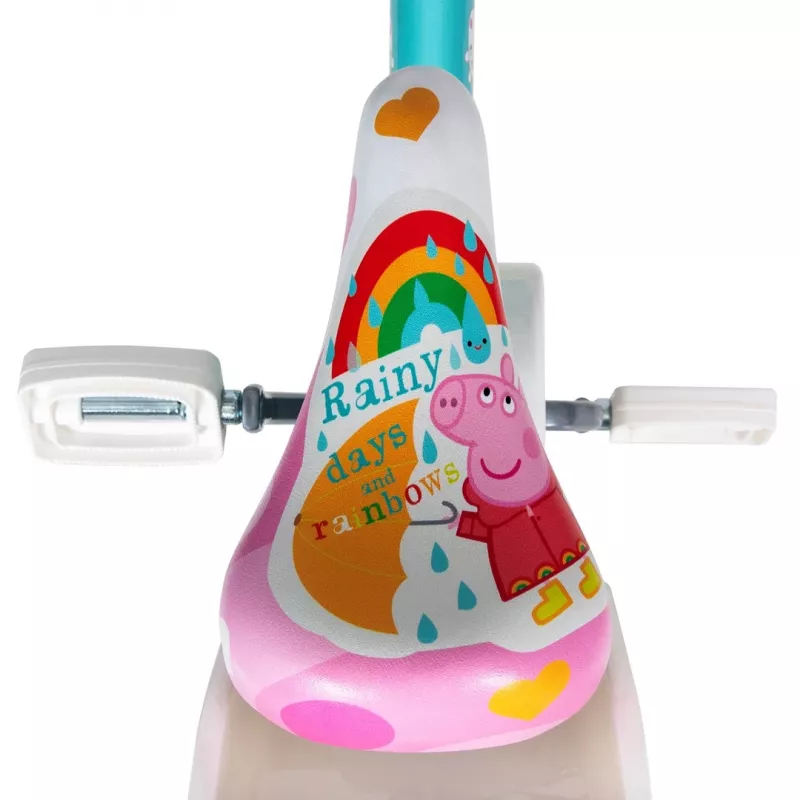 Bicicleta infantil Toimsa TOI1698 16 polegadas com gráficos Peppa Pig, adequada para idade 3–6