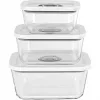 Conjunto de recipientes de vidro para máquina de vácuo Rommelsbacher VCG 1, 3 peças (350 ml, 670 ml, 1100 ml), transparente