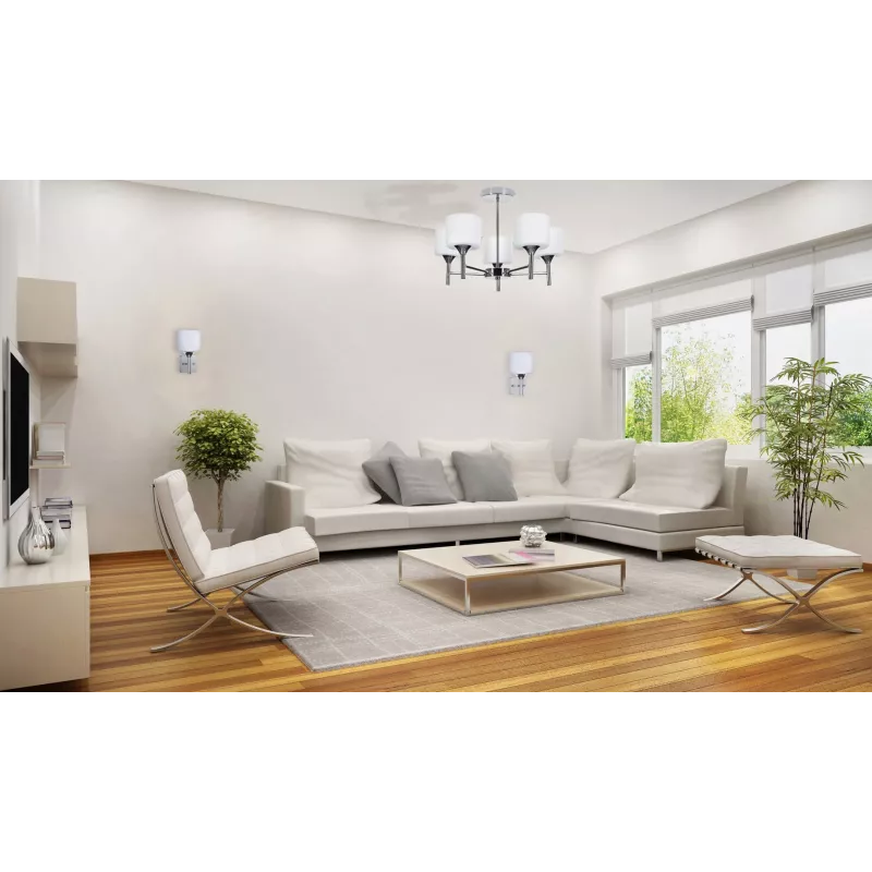 Lustre de suspensão clássico Activejet MIRA cromado triplo 3xE27 para sala de estar