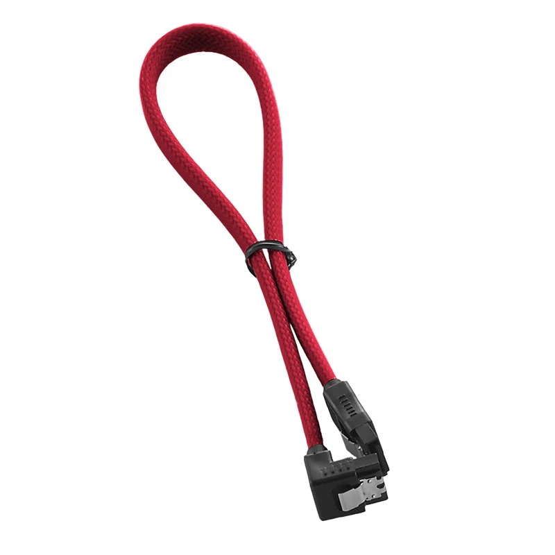 Cabo SATA-3 em ângulo reto ModMesh 30 cm - vermelho - cabo - digital/dados (CM-CAB-RSAT-N30KR-R)