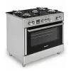 Fogão misto a gás e elétrico de instalação livre Ravanson KWGE-K90, 5 zonas de cozedura, 90 cm, inox