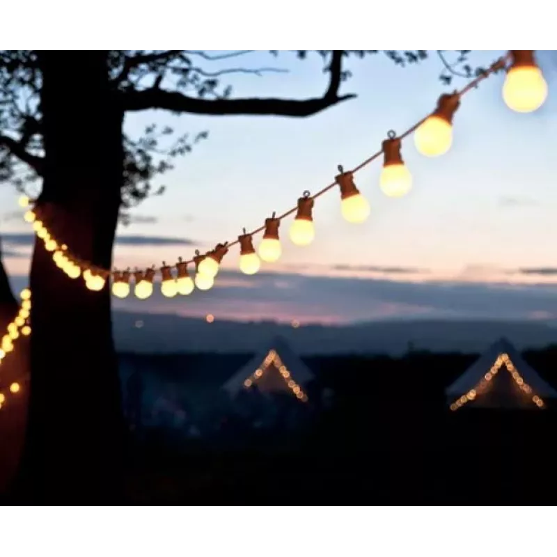 Lâmpada LED Guirlanda Jardim STRING/E27 15M VS-613 Visional