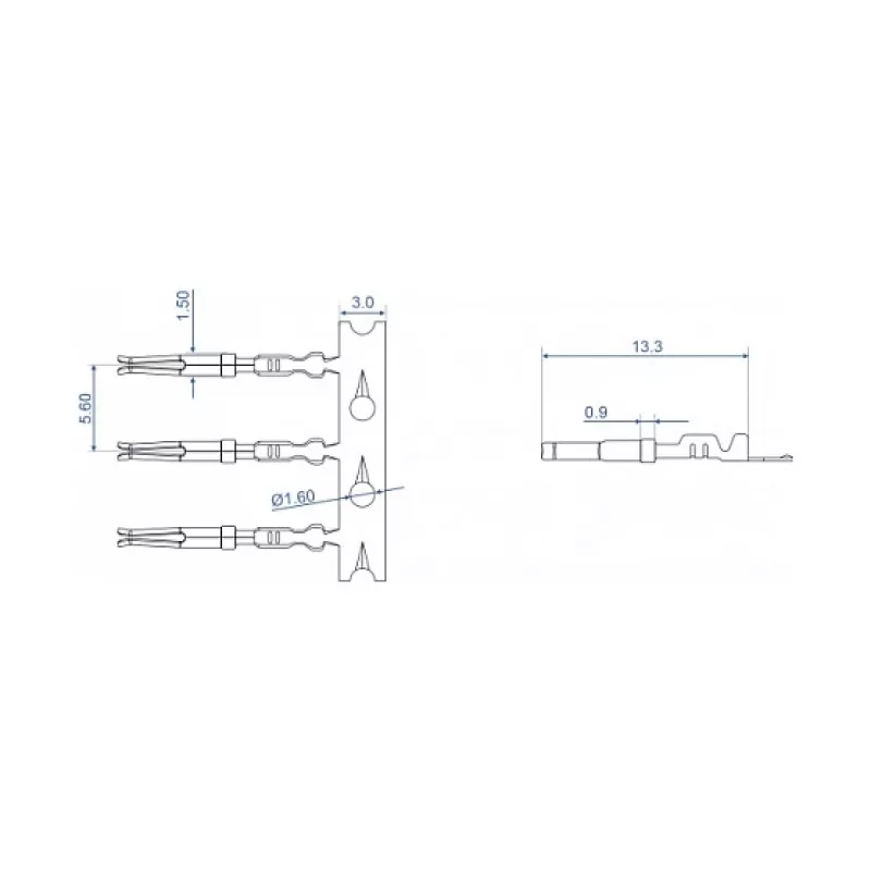 Contactos de cravar para conector fêmea D-Sub HD DeLOCK 66733