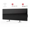 Aquecedor inteligente AENO Premium Eco, 700W, vidro temperado, aquecimento infravermelho+convecção, tipo de ficha: Europa (tipo E/F), PRETO