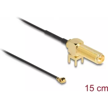 Cabo coaxial DeLOCK 12039 0,15 m RP-SMA I-PEX MHF1 preto