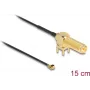Cabo coaxial DeLOCK 12039 0,15 m RP-SMA I-PEX MHF1 preto