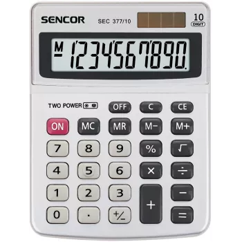 Calculadora de mesa Sencor SEC 377/10, 10 dígitos, Cinzento