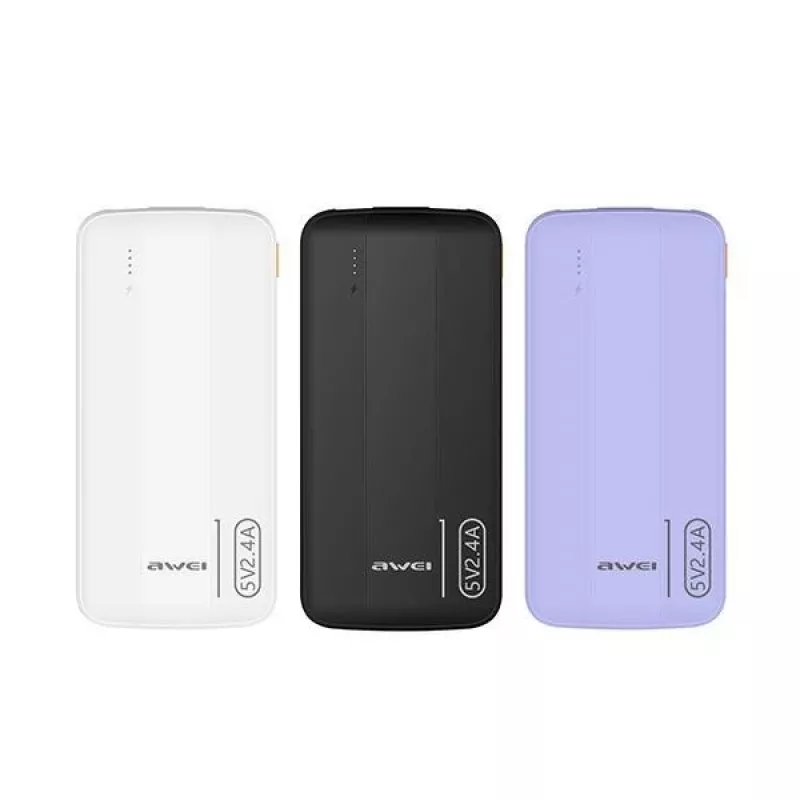 Powerbank Awei P20K 10000mAh preto/preto (10000mAh), powerbank, preto