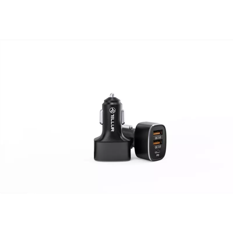 Carregador de automóvel Tellur FCC9 56W 9A — fonte de alimentação USB para automóvel, 56W de potência total, 9A máx.