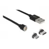 Cabo USB DeLOCK 85723 USB 2.0 1,1 m USB A USB C/Micro-USB B preto