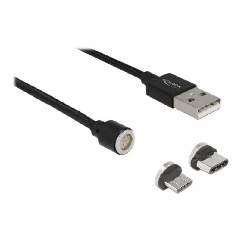 Cabo USB DeLOCK 85723 USB 2.0 1,1 m USB A USB C/Micro-USB B preto