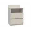Mesa de cabeceira Top e shop Malwa com 2 gavetas, 40×32×59 cm, acabamento caxemira