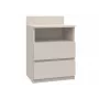 Mesa de cabeceira Top e shop Malwa com 2 gavetas, 40×32×59 cm, acabamento caxemira