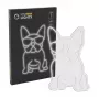 Luz néon MANTA Manta SNL66WH French Bulldog White — letreiro de néon LED decorativo em forma de buldogue francês