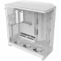 Caixa PC Midi Tower NZXT H9 Flow RGB+ — branco, compatível com ATX/EATX/Micro-ITX, vidro temperado, 3x140 mm frente + 1x120 mm traseira ventoinhas