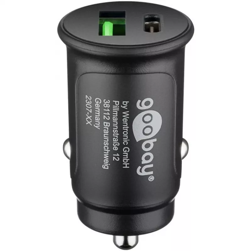 Goobay 59521 Carregador móvel universal preto isqueiro carregamento rápido automóvel