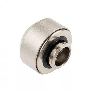 Racord OPTIMUS para tubos rígidos de 12 mm, acabamento níquel satinado
