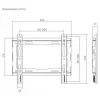 SBOX PLB-2222F-2 suporte de parede fixo para TV, 23-43 polegadas, 45 kg, VESA 200x200