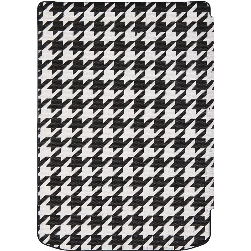 Capa tipo carteira para leitor de e-books de 6 polegadas PocketBook Shell — preta/branca, 112 × 160 × 12,5 mm