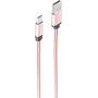 Cabo USB ShiverPeaks BS14-11002 1m USB A Micro-USB B rosa-ouro