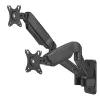 Suporte de parede Maclean para dois monitores, 17-32'', máx. 9 kg, mola mecânica, MC-988