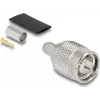 Ficha macho coaxial TNC de crimpar DELOCK para RG-59 com tubo termorretrátil 91776