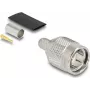 Ficha macho coaxial TNC de crimpar DELOCK para RG-59 com tubo termorretrátil 91776