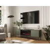 Móvel de TV com lareira Cama Meble TRESSE 180x40x54,5 cm — tampo verde mate, aglomerado