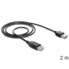 Cabo USB DeLOCK EASY-USB 2.0-A 2m preto