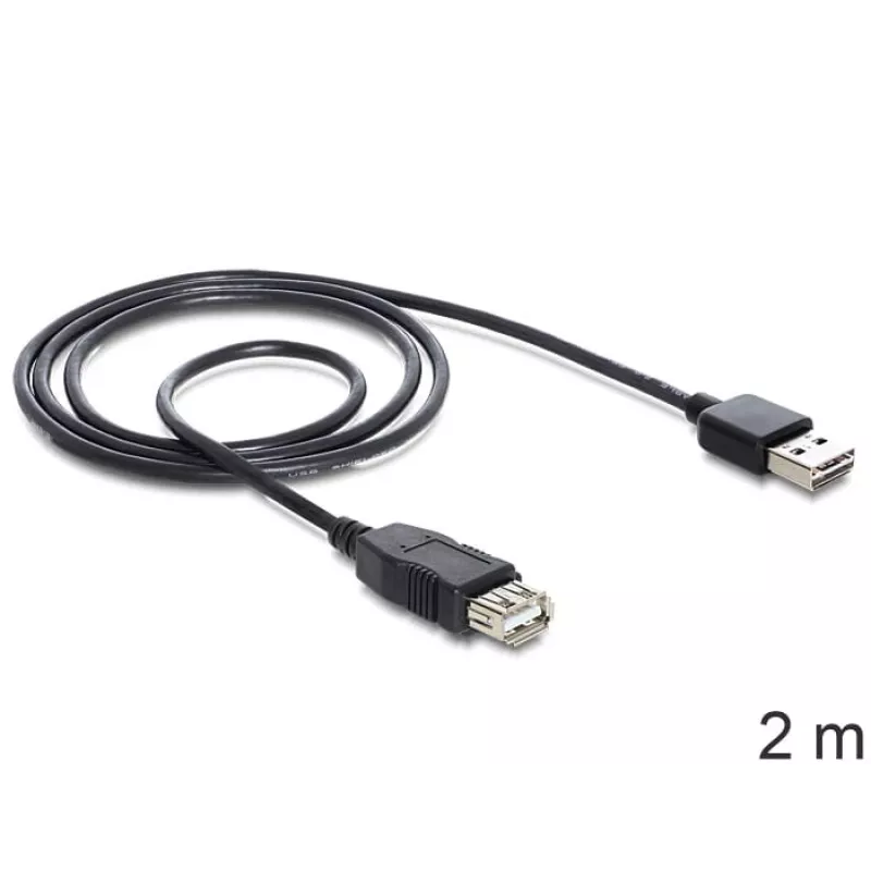 Cabo USB DeLOCK EASY-USB 2.0-A 2m preto
