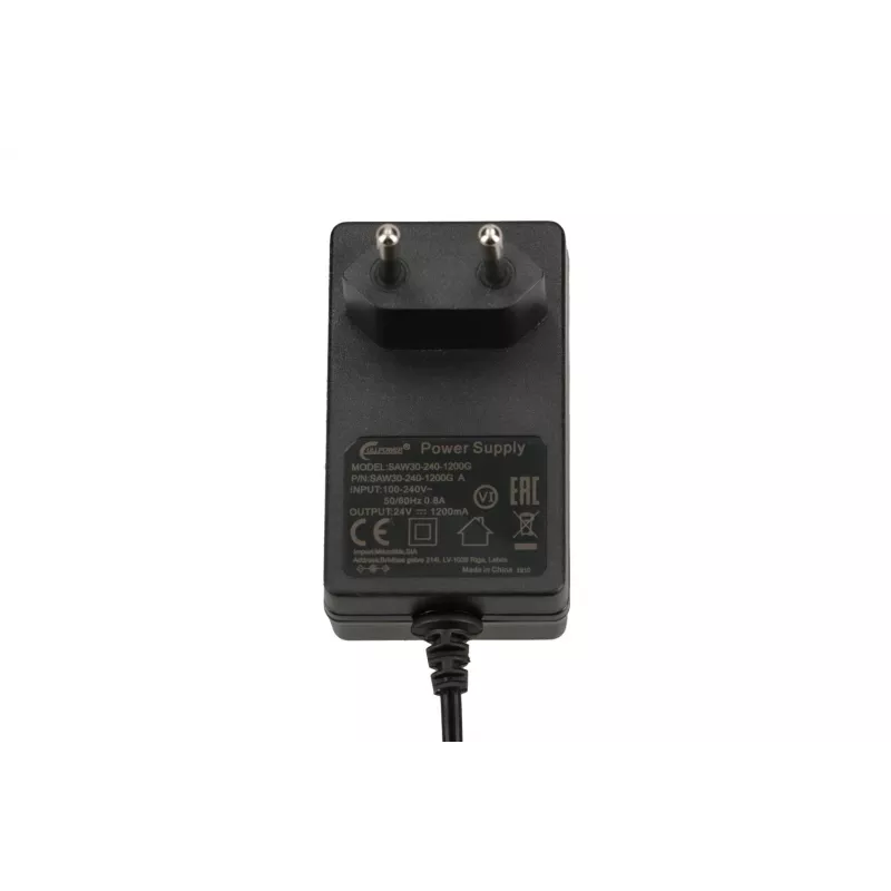Fonte de alimentação MikroTik SAW30-240-1200GA, interior 29 W, entrada 100–240 V, preto
