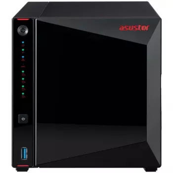 ASUSTOR Nimbustor 4 AS5304T - Servidor NAS - 4 baias - SATA 6Gb/s - RAID 0, 1, 5, 6, 10, JBOD - RAM 4GB - 2,5 Gigabit Ethernet - Suporte iSCSI (90-AS5304T00-MD30)