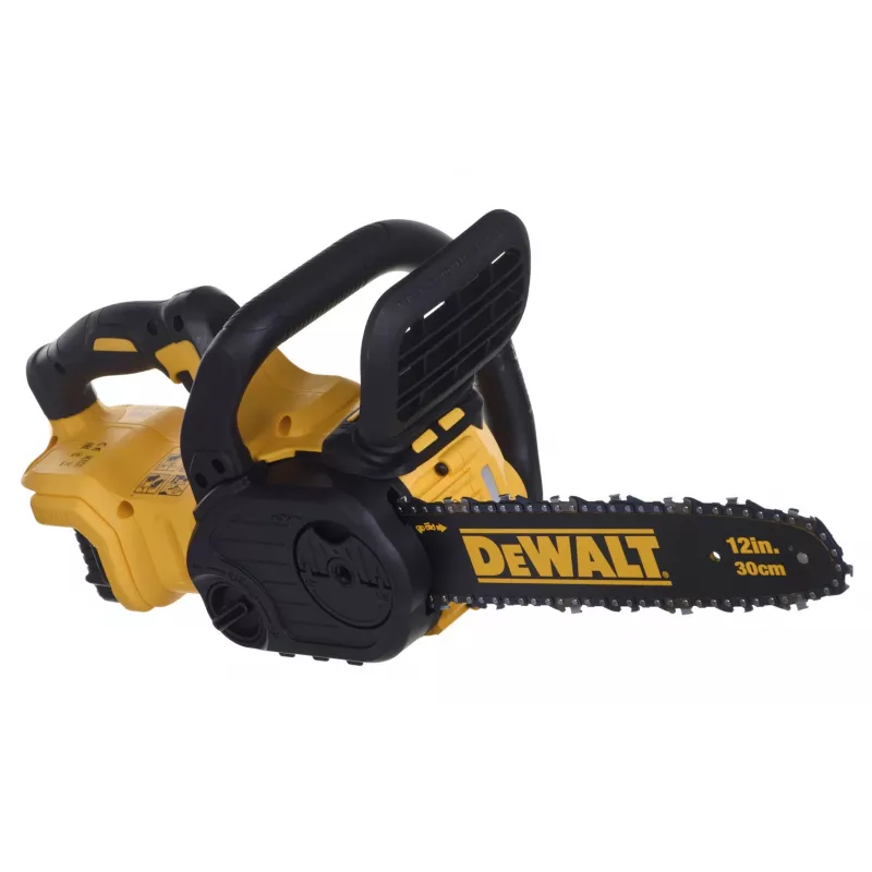 Motosserra DeWalt DCM565P1 — sem fios, lâmina 30 cm, bateria 5 Ah, depósito de óleo 0,12 L