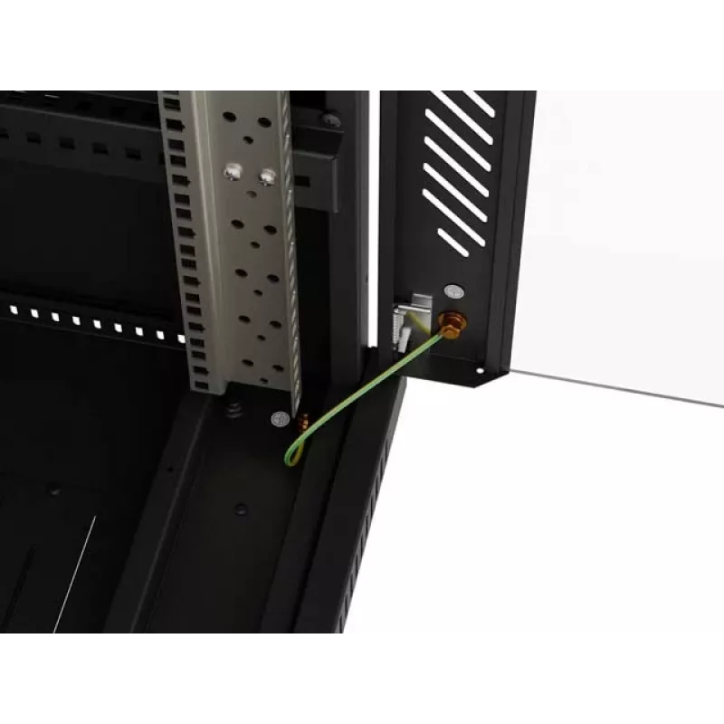 Armário rack autónomo LANBERG FF01-6624-12BL 24U 19 polegadas 600×600 mm, IP20, 1200 kg, preto